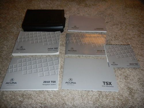 2010 acura tsx with navigation owners manual set with case + free shipping