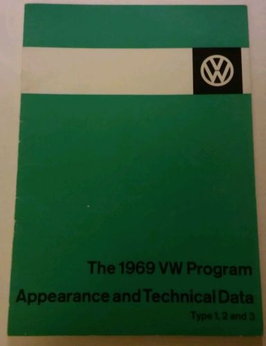 1969 vw program - appearance/technical data - types 1,2,3