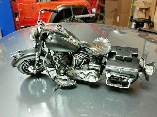 Custom motorcycle art harley davidson indian rolling wheels moveable handlebar