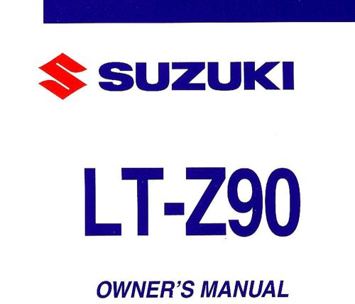 2007 suzuki lt-z90 quadsport atv owners manual -lt z90-suzuki-ltz90