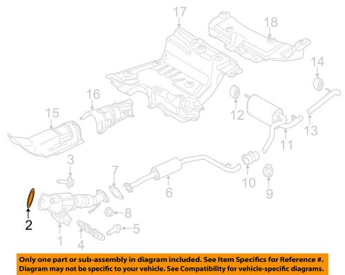Ford oem 13-15 fusion 1.6l-l4 exhaust-catalytic cnvrtr gasket am5z9450a