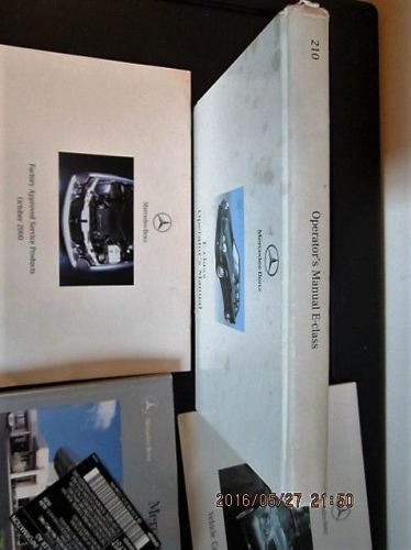 Mercedes 2001 &#034;e&#034; class owner&#039;s manual set w/leather cover
