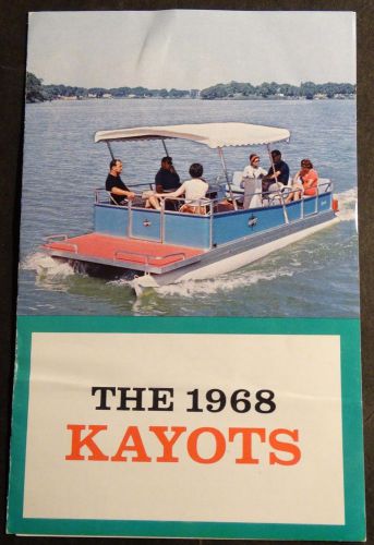 Vintage 1968 kayot pontoon boat sales brochure 5 1/2&#034; x 3 1/2&#034;   (200)