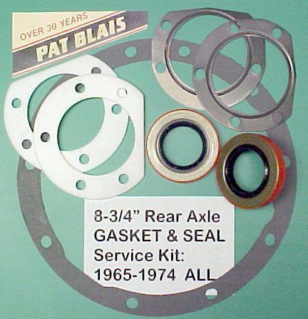 Mopar rear axle service kit: 8-3/4&#034; 1965-1974 – gaskets &amp; inner seals - 7 pieces