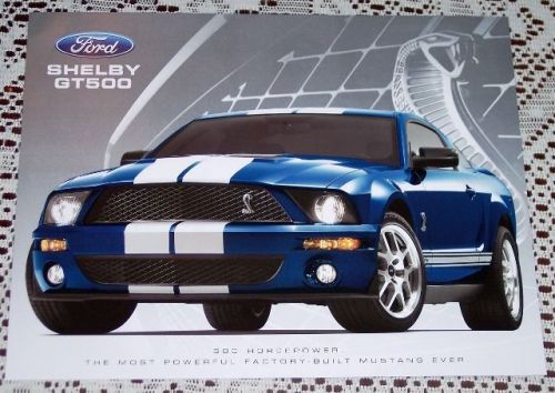 2 new ford dealership only 2007 ford mustang gt500 literature brochure cards!
