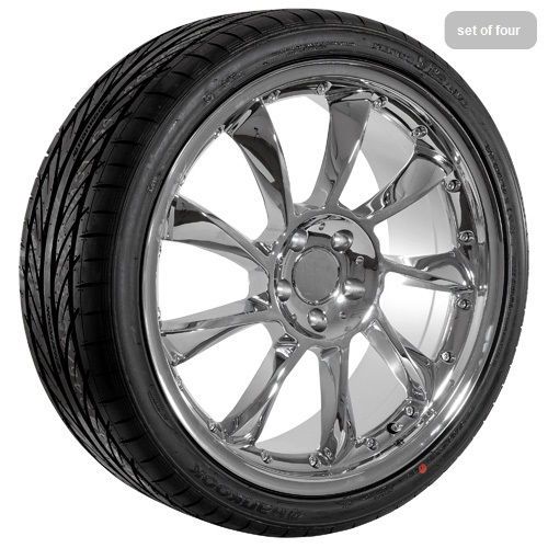 20 inch mercedes benz chrome wheel and tire package free shipping