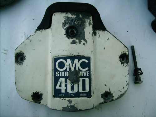 Omc 400 sterndrive upper gear cover plate 981098, rubber bumper + oil dip stick