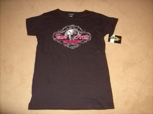 Arctic cat t-shirt women&#039;s catgirl team arctic racing black &amp; pink size xl new