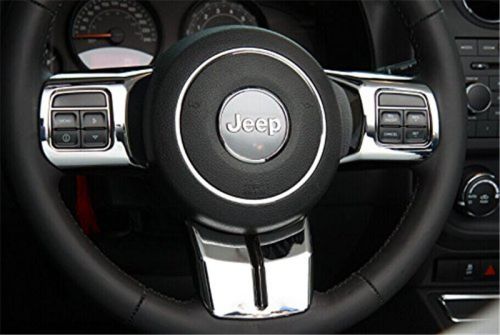 Silver steering wheel trim for jeep wrangler  - set 2007 - 2016