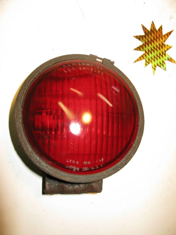 S&m lamp co red lens light vintige rod police car fire truck tow truck ambulance