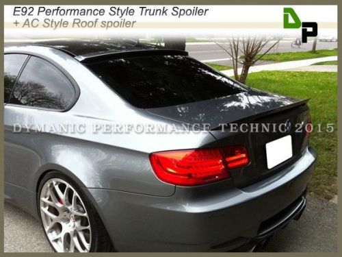 #a52 gray p-style trunk spoiler + ac roof wing  for bmw e92 3-series coupe 07-13