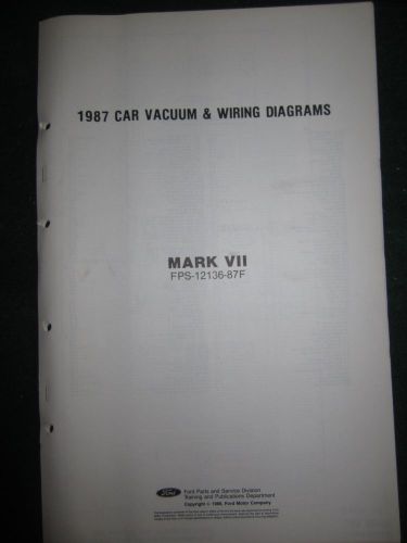 1987 lincoln mark vii electrical wiring diagram manual schematic sheets 7 oem