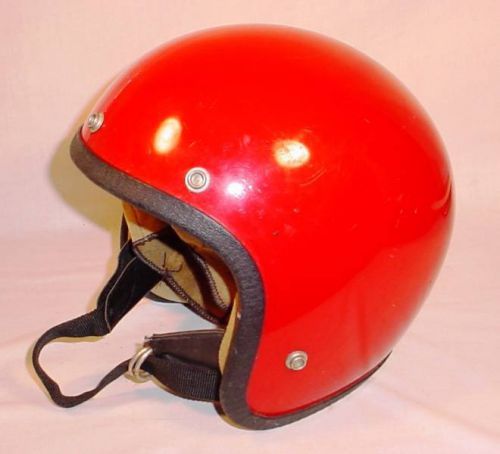 Vintage red old skool  motorcycle helmet size large old school