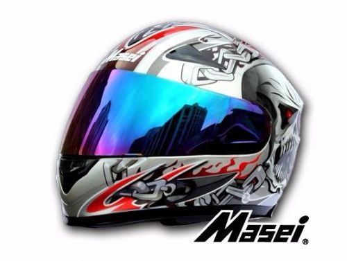Masei helmet 816 skull silver full face motorcycle bike icon hjc helmet