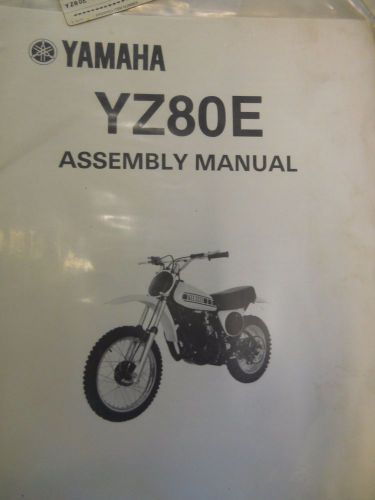 Yamaha yz80e assembly manual