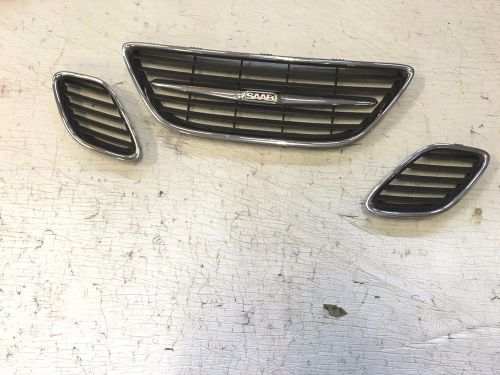 2003-2007 saab 9-3 93 oem front left center right grill grille chrome black