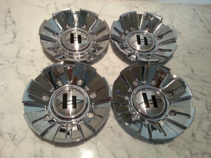 4) helo chrome center caps he845l156 lg0907-32 845 wheel hub cap set