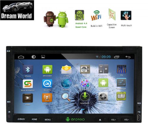 2din 7&#034; android4.4 quad-core gps car stereo radio dvd player 3g-wifi mirror link
