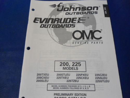 1996 johnson evinrude parts catalog, 200, 225 models