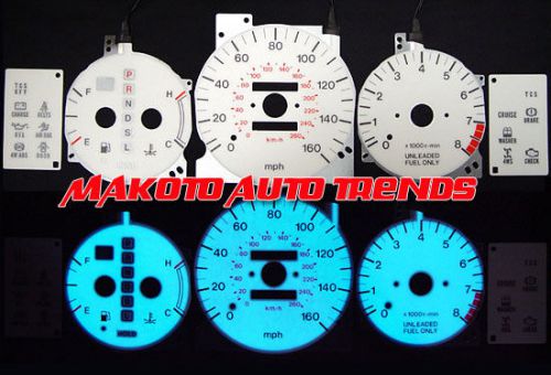 160mph glow gauges white face luminescent indiglo new for 95-97 mazda millenia
