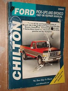 1987-1996 ford truck shop manual service book repair book f series super duty