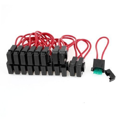 Uxcell? 20pcs fb-045u type black plastic case cable fuse holder block for car