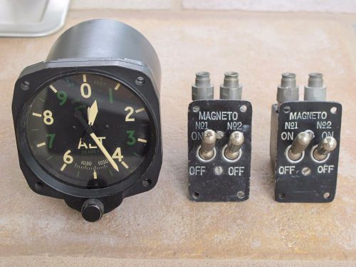 Canadian wwii de havilland mosquito magneto switches &amp; altimeter