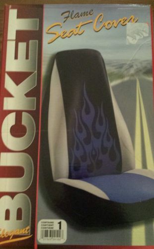 2 new bucket black/blue flame seat covers auto car truck suv saddleman toyota