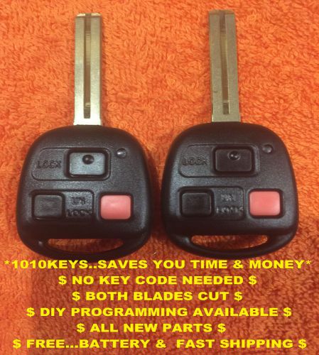 &#034;pre-cut&#034; diy program 3 button fob remote key with red button listed models 03-2