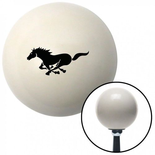 Black mustang ivory shift knob with 16mm x 1.5 insertlever decoration pool plast