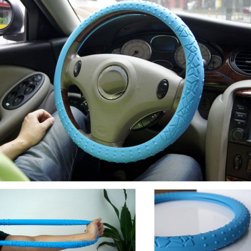 Silicone soft leather texture car steering wheel non-slip cover shell skin