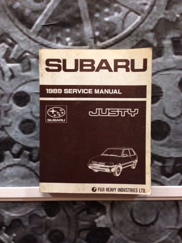 1989 subaru justy oem factory service dealer shop repair manual