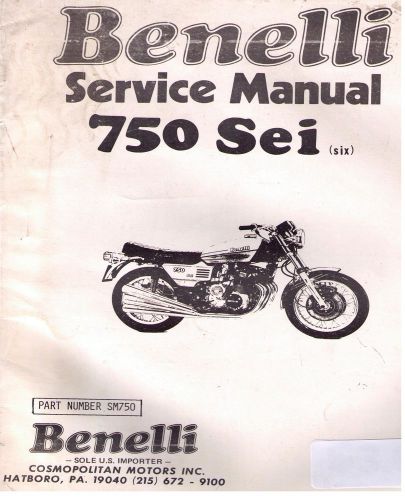 Benelli 750 sei service manual
