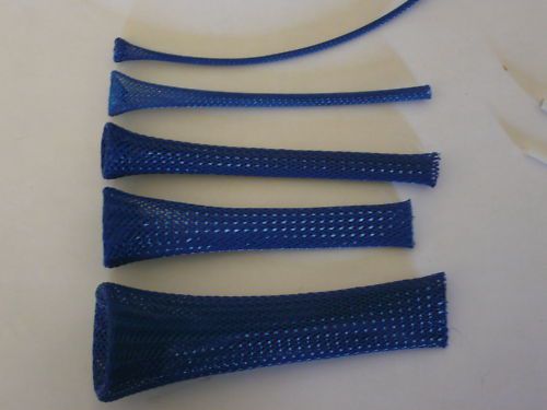 1/4 braided expandable sleeving  blue techflex  25ft