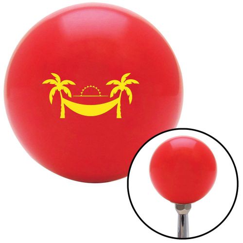 Yellow hammock scene red shift knob with m16 x 1.5 insertsolid stick lever