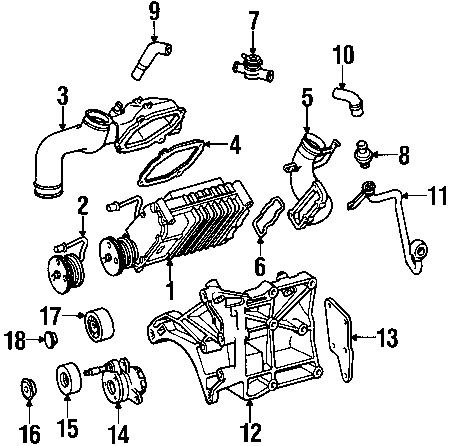 Mercedes-benz 1110970128 genuine oem supercharger coupling