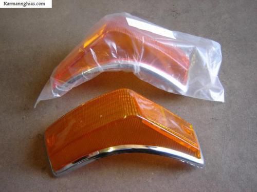 Vw karmann ghia 1970-1974 front signal lens, amber yellow, coupe or convertible!