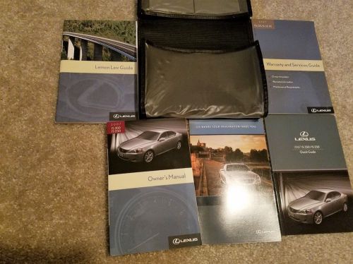 2007 lexus is350 i250 owners manual, owner&#039;s manual plus leather case