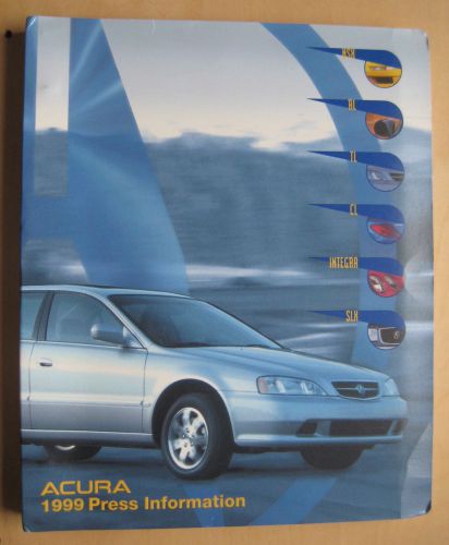 1999 acura press kit with specs, pics and slides in soft cover binder