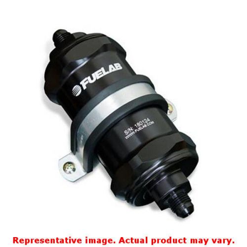 Fuelab 81812-1 818 series in-line fuel filter black -8an inlet/outlet fits:univ