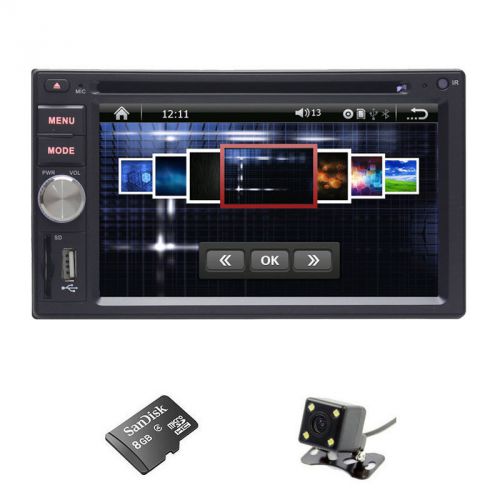 6.2&#034; double 2 din in dash car cd dvd player stereo radio gps navi bt usb+ camera