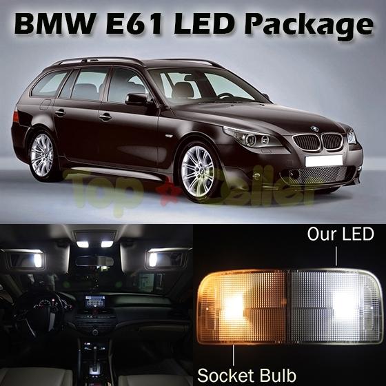 15x white error free led interior lights package for 2004-2010 bmw e61 touring