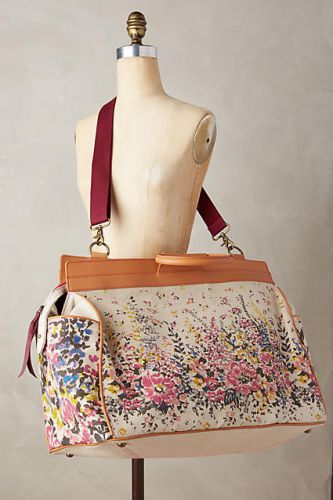 Anthropologie reverie weekender by miss alright travel carry on romantic floral