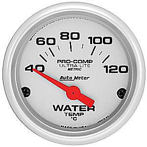 Auto meter 4337-m ultra-lite water temperature gauge 2-1/16&#034; electrical