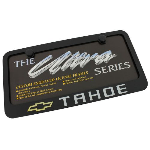 Chevy tahoe black license plate frame