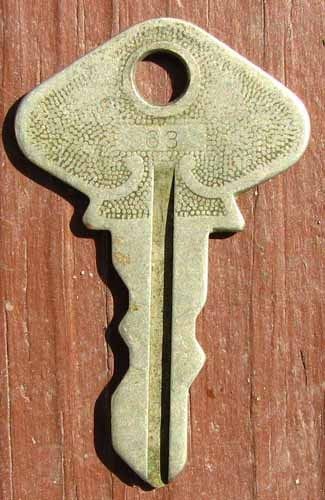 Very rare early original model t ford nickel key #63 nice l@@k #454