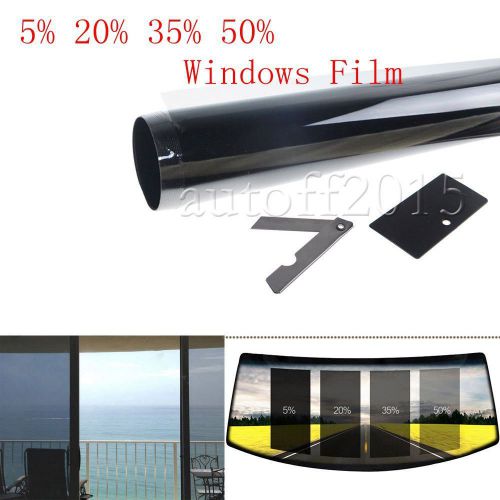 2ply 20&#034; x 100ft vlt car home glass window tint tinting film vinyl roll black
