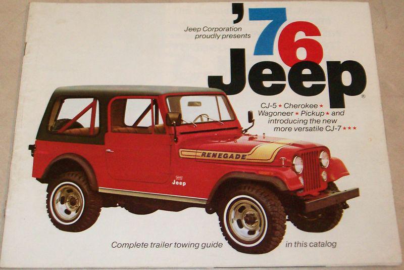 1976 jeep brochure cj cherokee wagoneer pickup truck