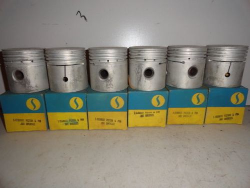 Nos studebaker 1964 ohv 6 cylinder pistons..001 over.1 year only pistons.
