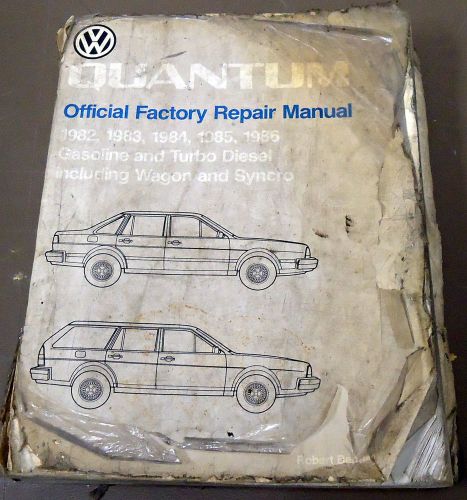 Vw quantum official factory repair manual ~ volkswagen